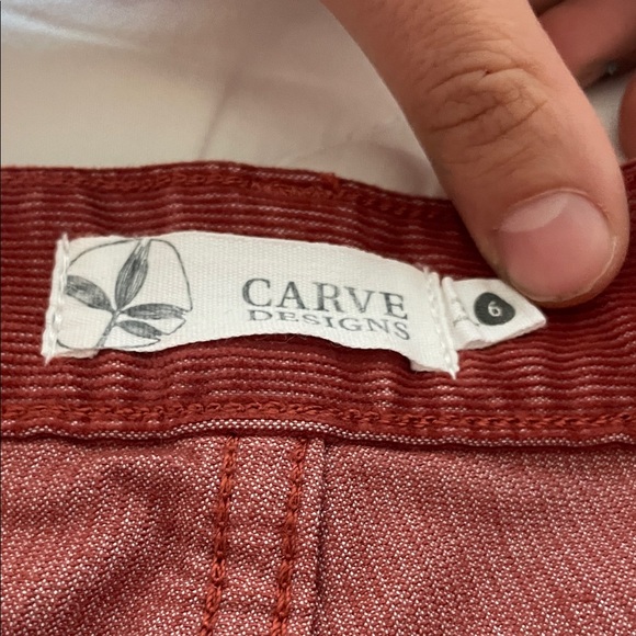 Carve Designs Women's Red Denim Shorts - Picture 3 of 4